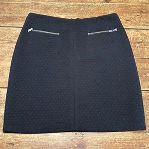 Laundry Black Quilted Mini Skirt SZ S2